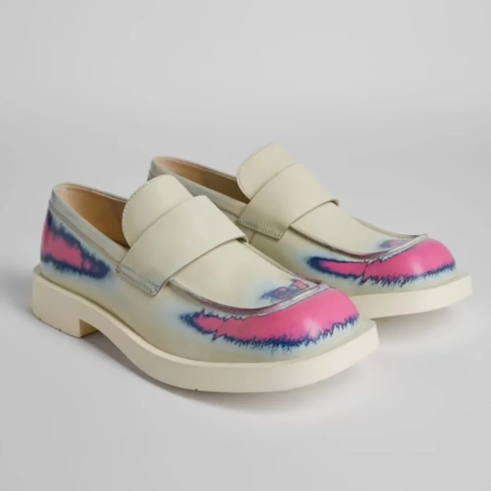 Camper MIL 1978 Men’s loafers Smudge fax Mattress crayon multicolor size 10 - Picture 4 of 11